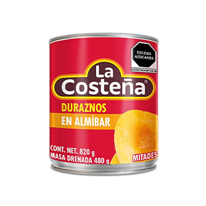Durazno rebanadas en almíbar La Costeña 820g