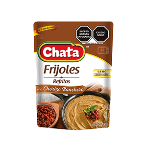 Frijoles refritos con chorizo ranchero Chata 400g