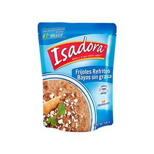 Frijoles bayos refritos bajos en grasa Isadora 430g