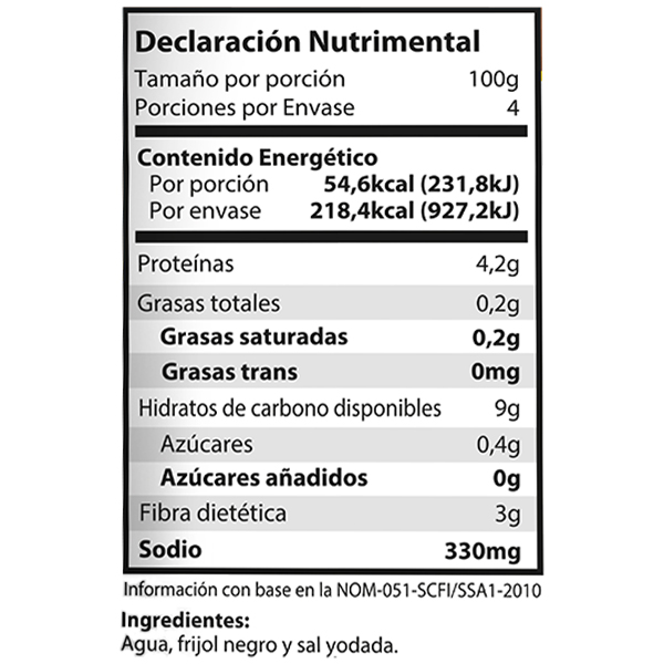 Frijoles enteros negros Chata 400g - 2