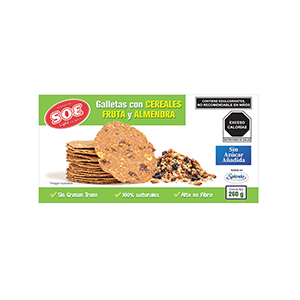 Galletas con cereales, fruta y almendra splenda SOE Light 260g