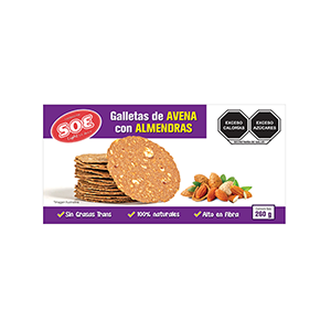 Galletas de avena con almendras SOE Light 260g