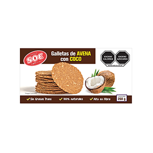 Galletas de avena con coco SOE Light 260g