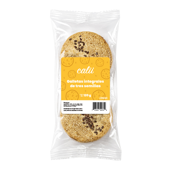 Galletas integrales de tres semillas Calii 30g (4 pack) - 2