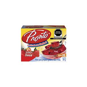 Gelatina sabor fresa Pronto 84g