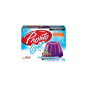 Gelatina sabor uva light Pronto 25g