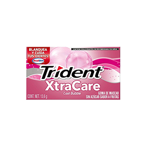 Goma de mascar cool bubble Trident XtraCare 13.6g