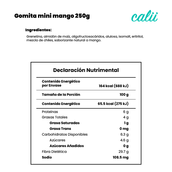 Gomita mini mango Calii 250g - 2
