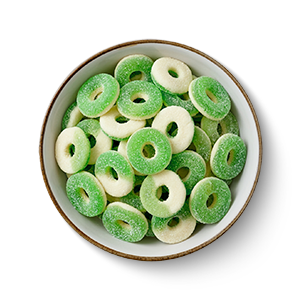 Gomitas de aros sabor manzana Calii 250g