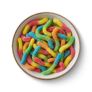 Gomitas de lombriz neón Calii 250g