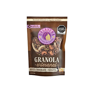 Granola artesanal con chocolate oscuro y nuez de la india Dasavena 340g