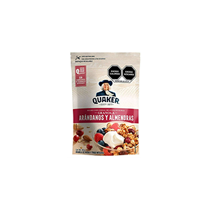 Granola con avena, arándanos, almendras y miel Quaker 360g