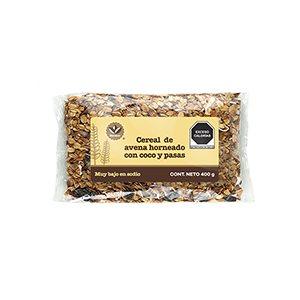 Granola con coco y pasas Manasur 400g