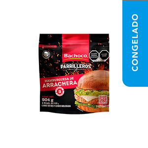 Hamburguesas de arrachera Bachoco 904g