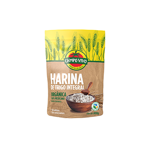 Harina de trigo integral orgánica Campo Vivo 800g