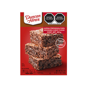 Harina para brownies chocolate fudge Duncan Hines 520g
