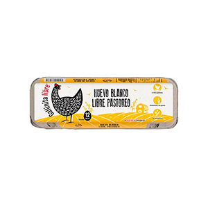 Huevo blanco libre pastoreo Gallinita Libre 12 pz