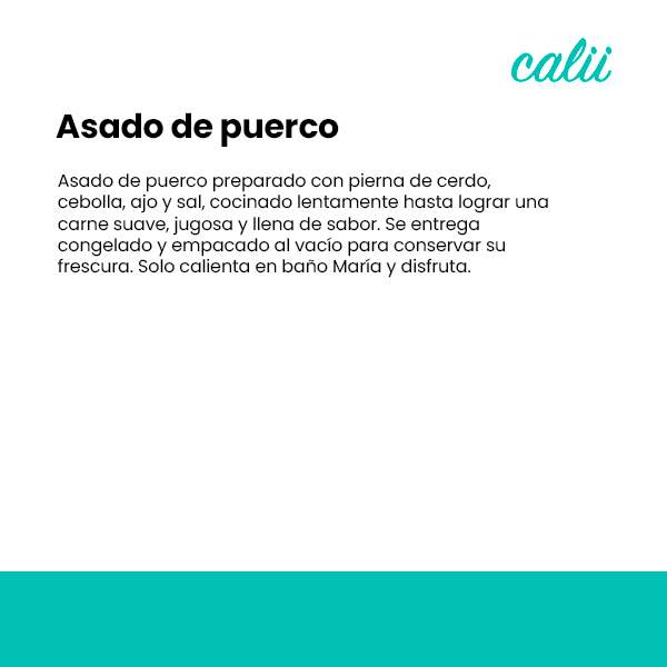 Asado de puerco Calii 500g - 2