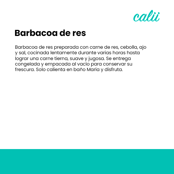 Barbacoa de res Calii 500g - 2