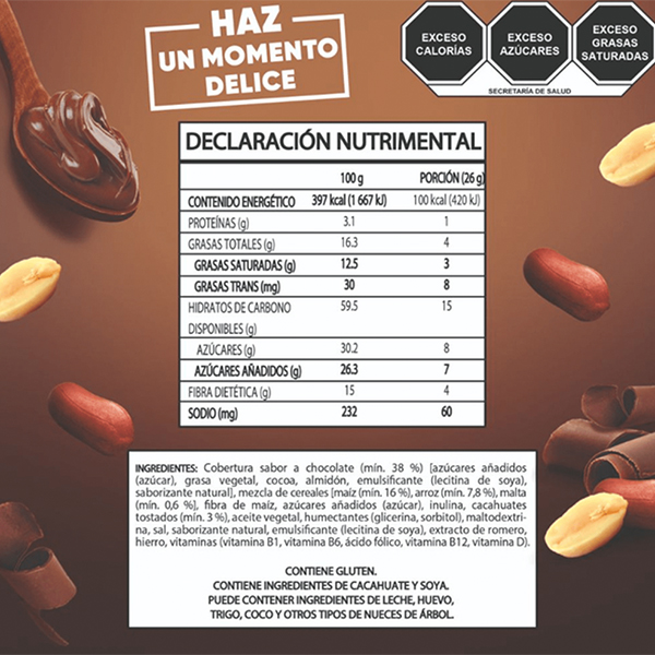 Barras sabor chocolate Extra Delice 130g - 2