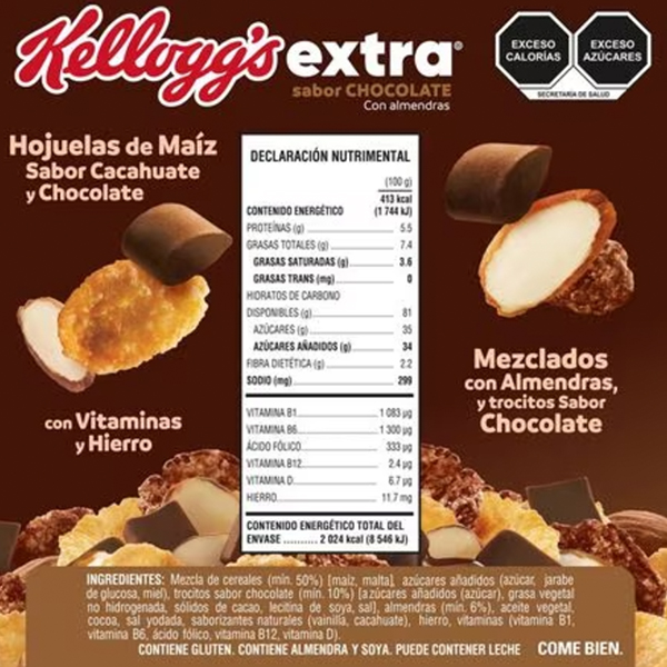 Cereal chocolate con almendras Extra 490g - 2