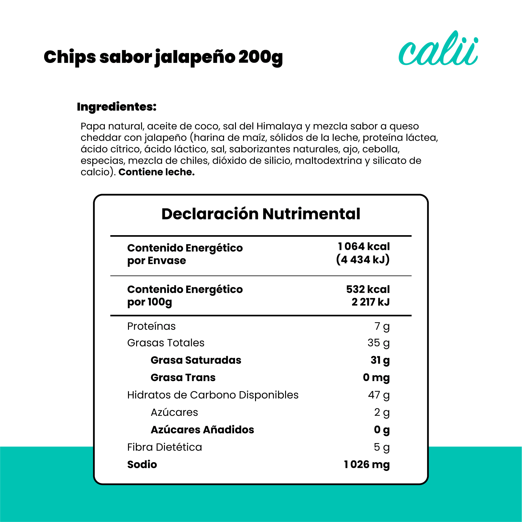Papas jalapeño con aceite de coco Calii 200g - 2