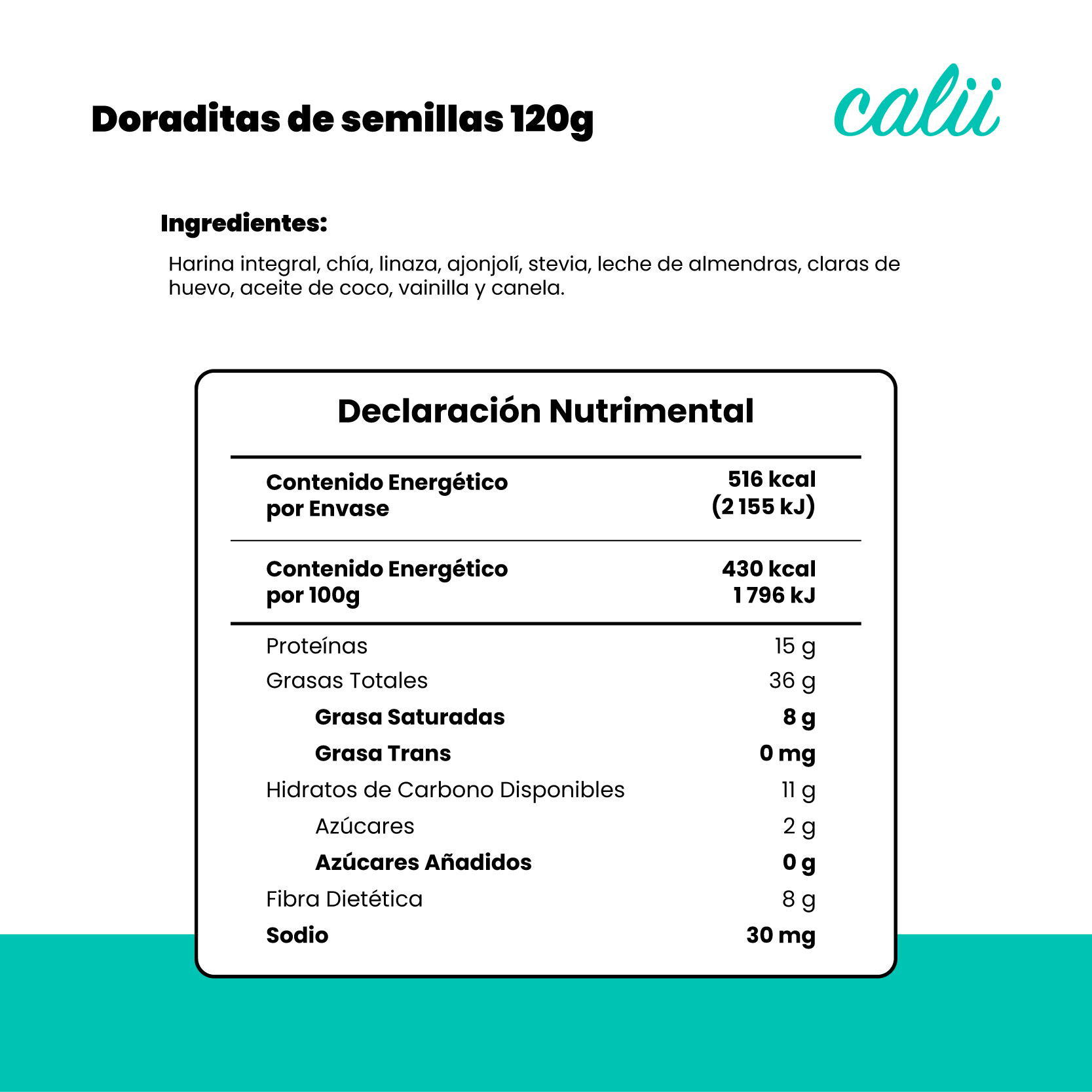 Doraditas de semillas Calii 120g - 2