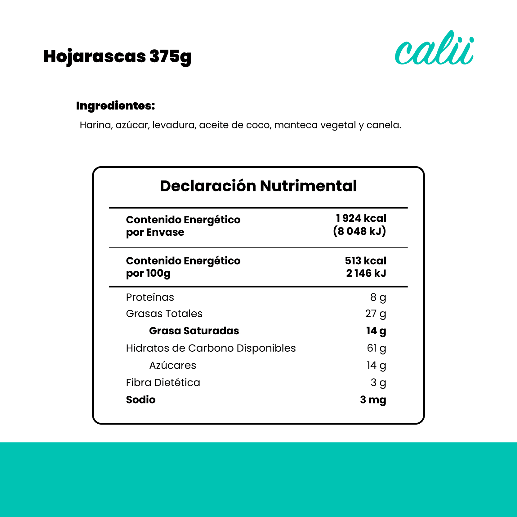 Hojarascas veganas Calii 375g - 2