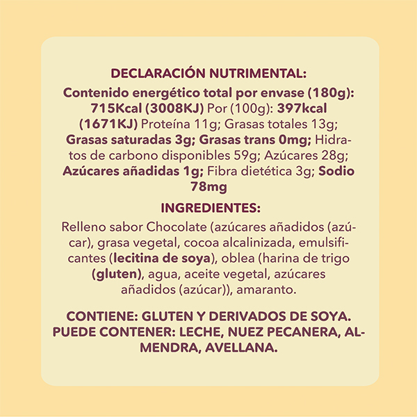 Mini obleas sabor amaranto Chocko Obleas 18g (10-pack) - 2