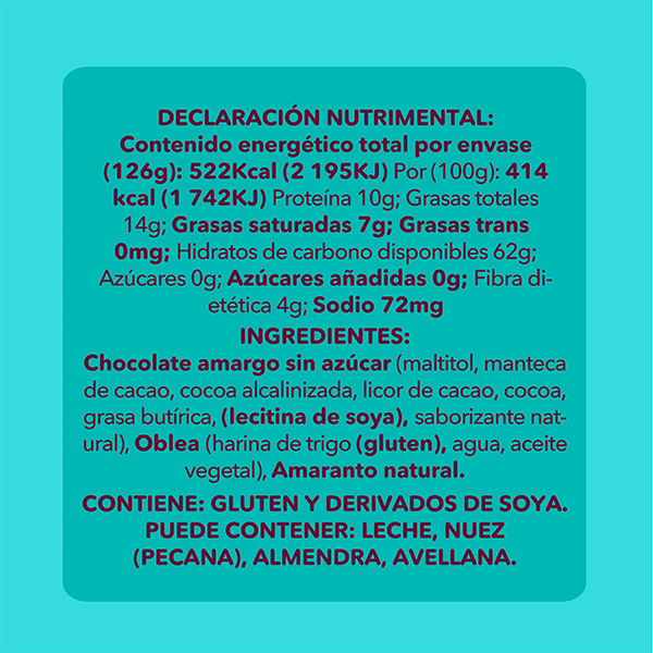 Mini obleas sabor chocolate sin azúcar Chocko Obleas 18g (7-pack) - 2