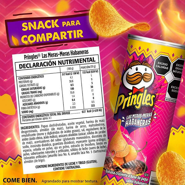 Papas sabor habanero Pringles 124g - 2