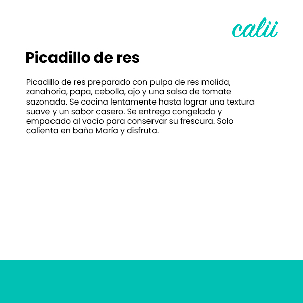 Picadillo de res Calii 500g - 2