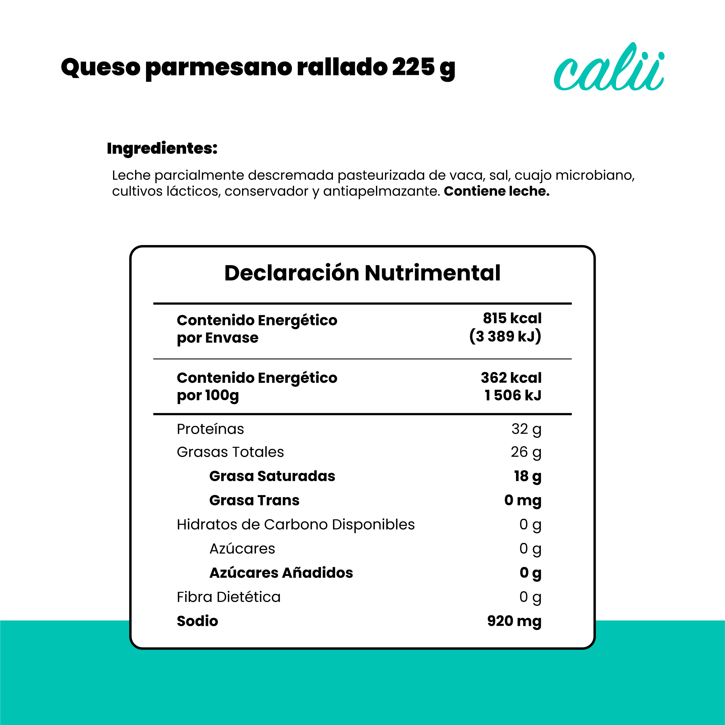 Queso parmesano rallado Calii 225g - 2
