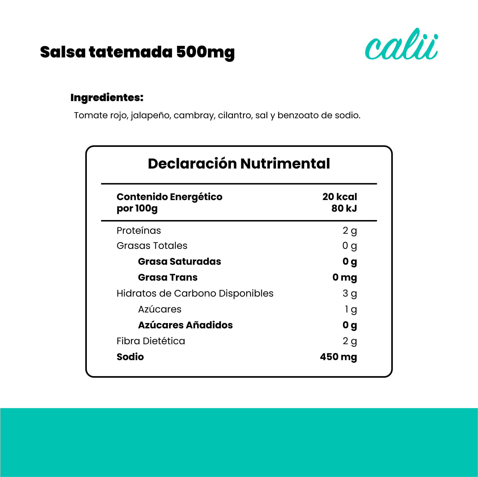 Salsa tatemada Calii 500g - 2