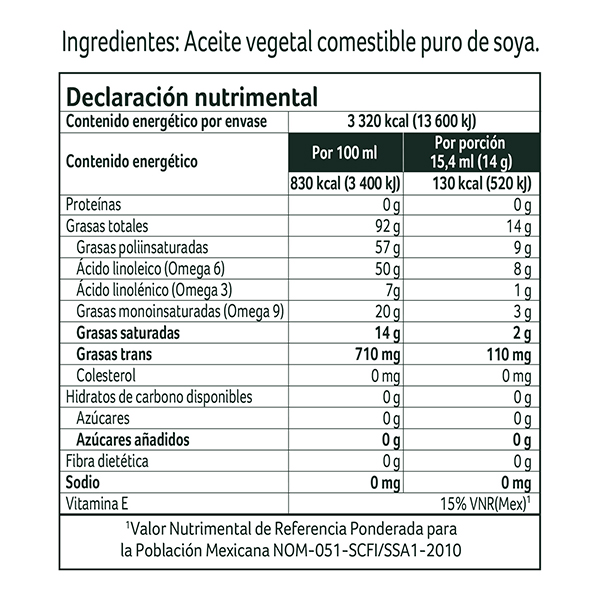 Aceite Nutrioli 400ml - 2