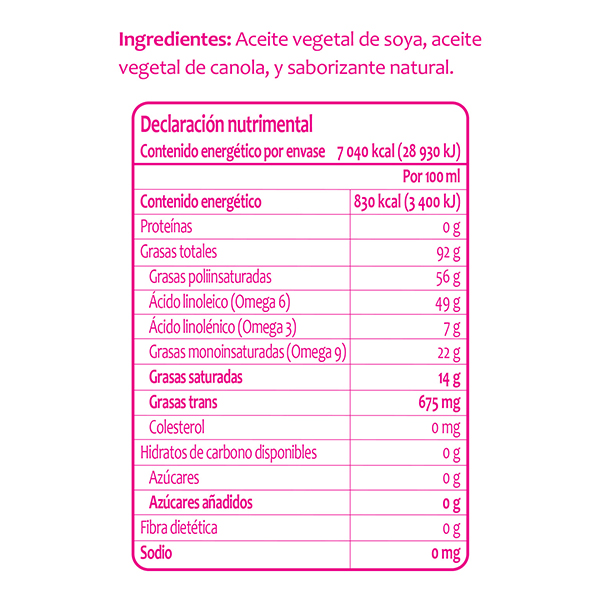 Aceite Sabrosano 850ml - 2