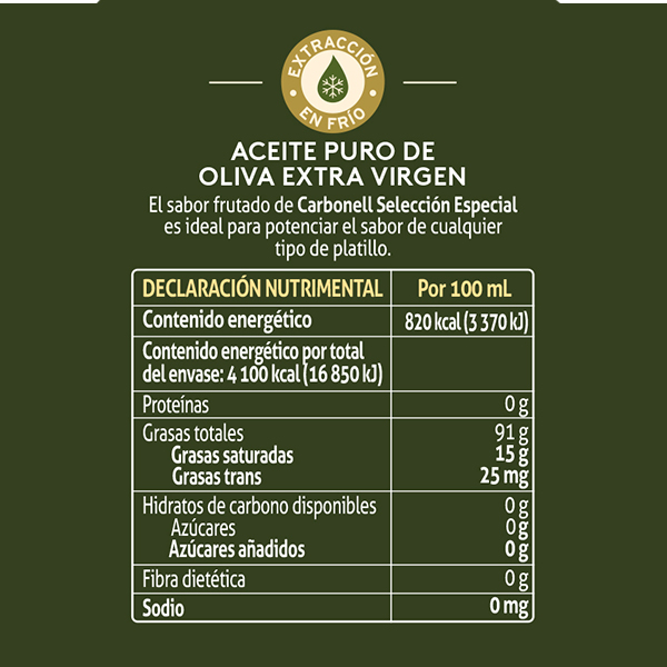 Aceite de oliva extra virgen Carbonell 500ml - 2
