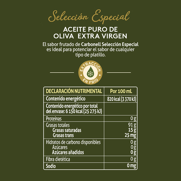 Aceite de oliva extra virgen Carbonell 750ml - 2