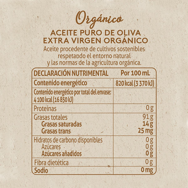 Aceite de oliva extra virgen orgánico Carbonell 500ml - 2