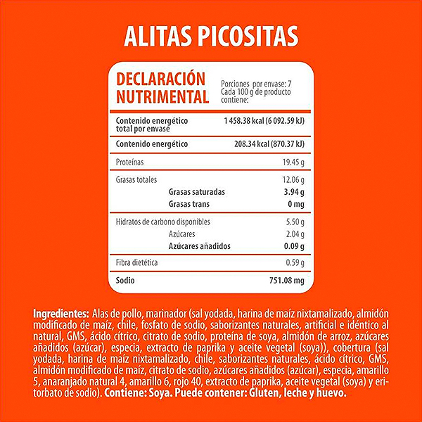 Alitas picantes Bachoco 700g - 2