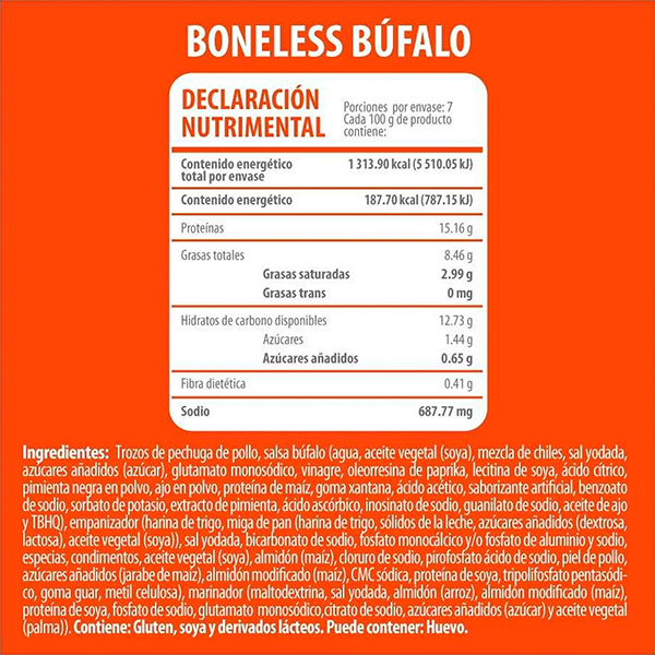 Boneless búfalo Bachoco 700g - 2