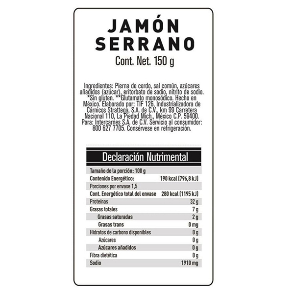 Charola jamón serrano Parma 150g - 2