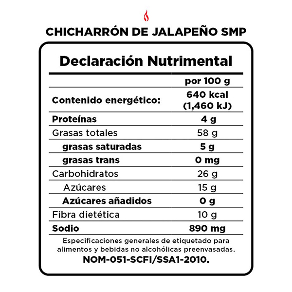 Chicharrón de chile jalapeño SMP 54g - 2
