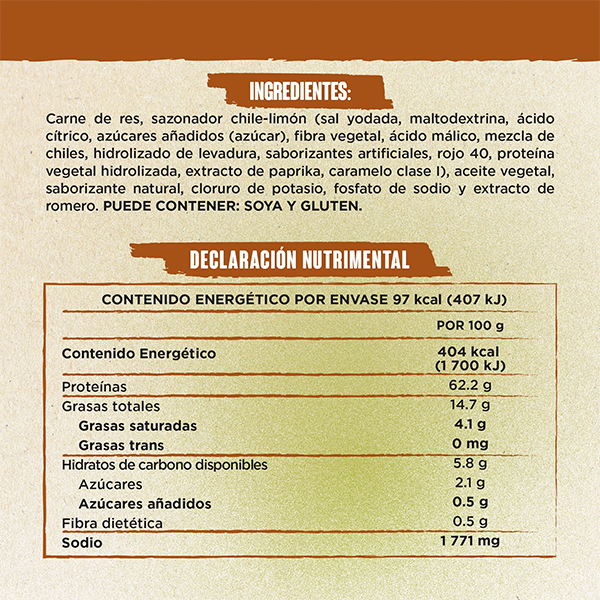 Chips de carne seca res natural Snackin 24g - 2