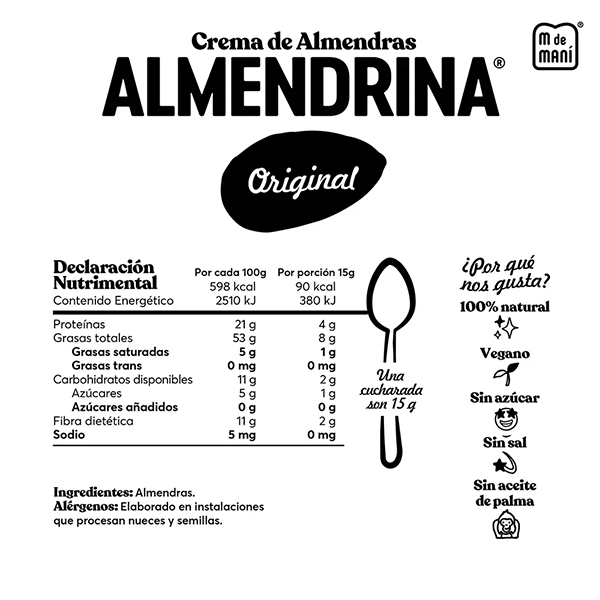 Crema de almendras M de Maní 200g - 2