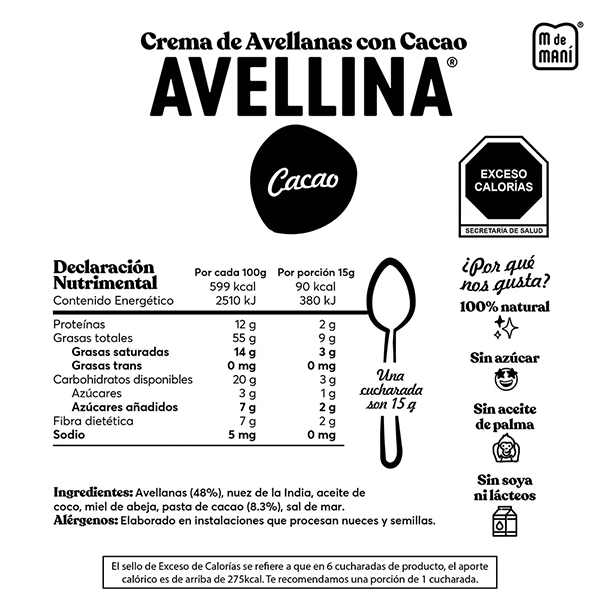 Crema de avellanas con cacao M de Maní 200g - 2