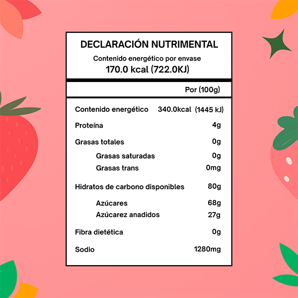 Cubitos de fresa enchilada Bocanika 50g - 2