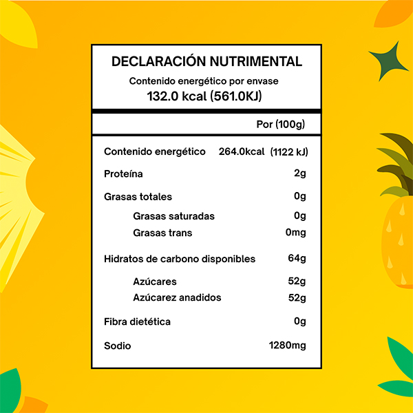 Cubitos de piña enchilada Bocanika 50g - 2