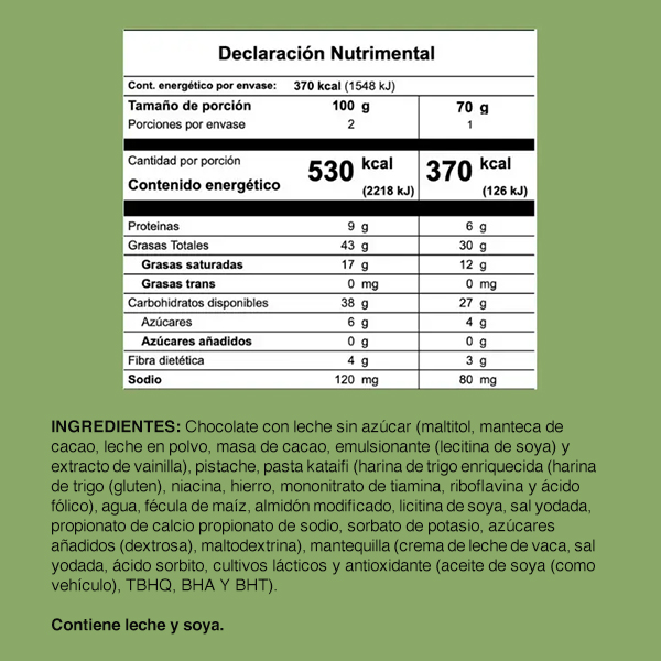 Dubai chocolate bites sin azúcar añadida Eaterz 70g - 2