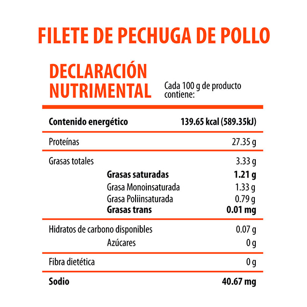 Filete de pechuga de pollo pigmentado congelada Bachoco 550g - 2